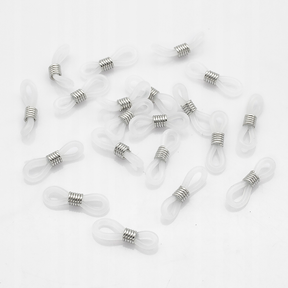 Uchwyty do Okularów, Silikonowe, Elementy Żelazne, 18-20x5-6mm, 20szt