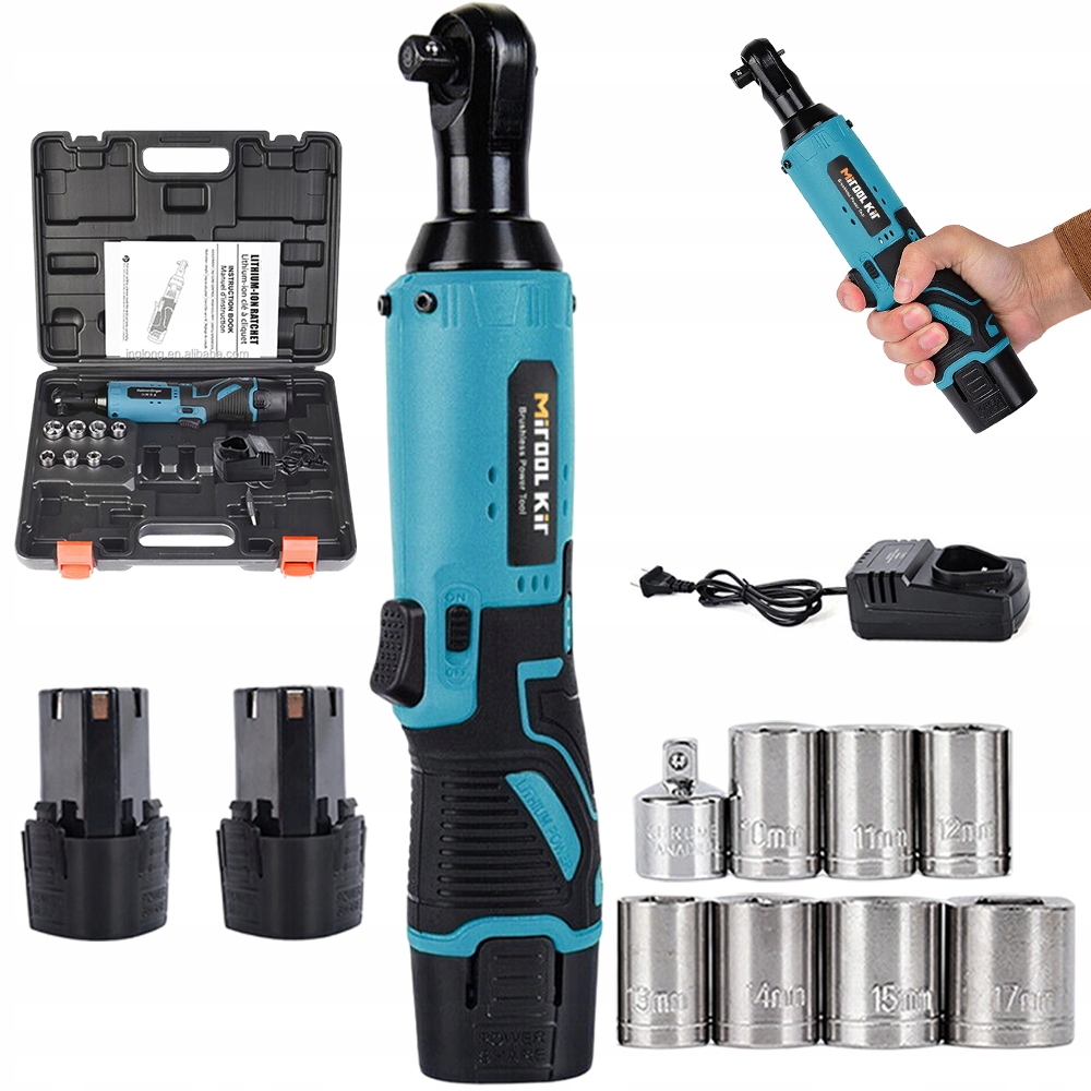 Profesionální Příklepový Šroubovák 12V 45NM S Led Diodou Pro Montáž Nábytku