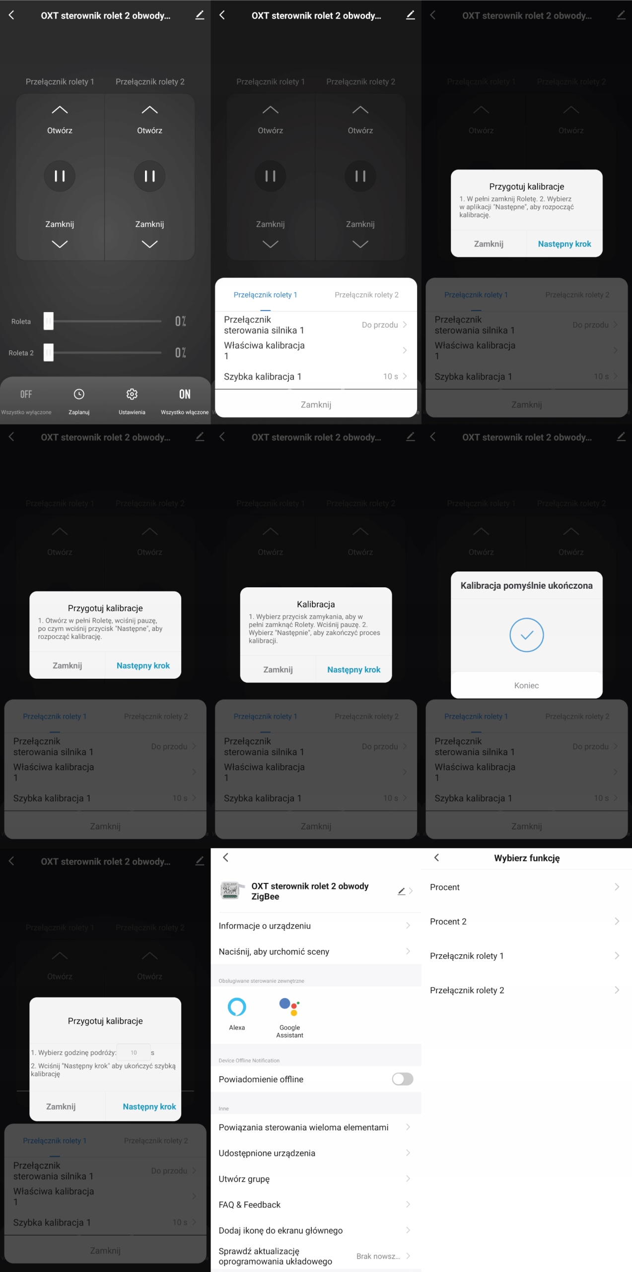 Moduł OXT mini sterownik 2 rolety ZigBee TUYA Seria Mini