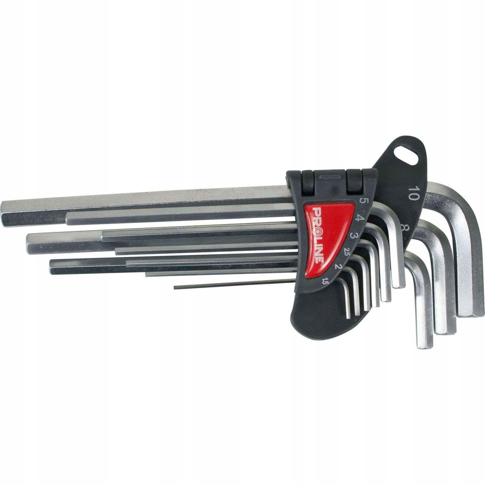 Proline Klucze imbusowe Hex wydłużone CrV 9 elementów 1,5-10mm