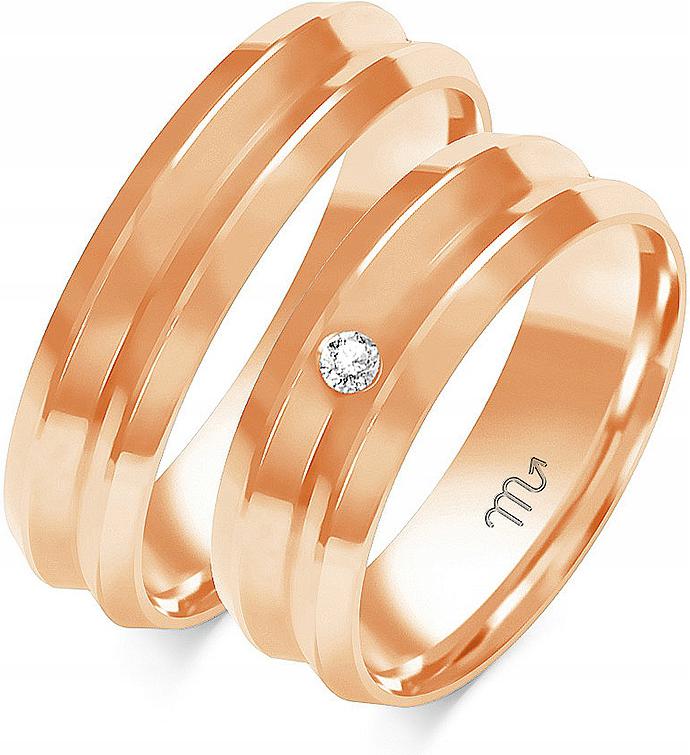 Moderní snubní prsten ze zlata 585 z roku 35 36 37 pro svatba ženu