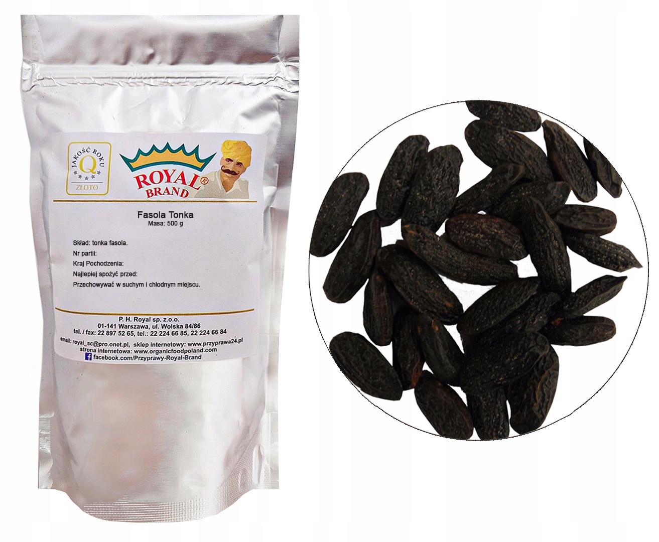 Tonka Fasola 500 g (Tonka Beans) Bób Tonka