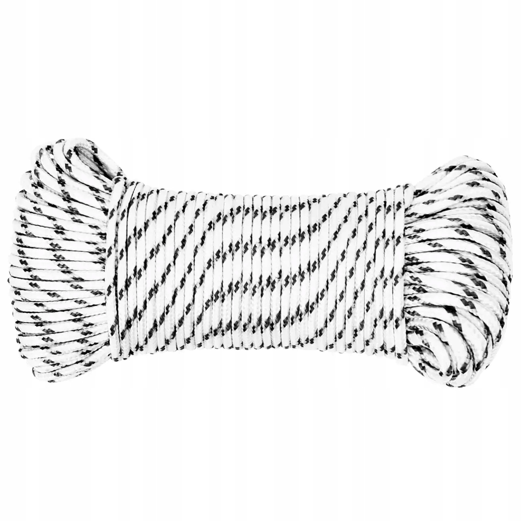 Pleciona linka żeglarska biała 4 mmx25 m poliester Długość 1 m
