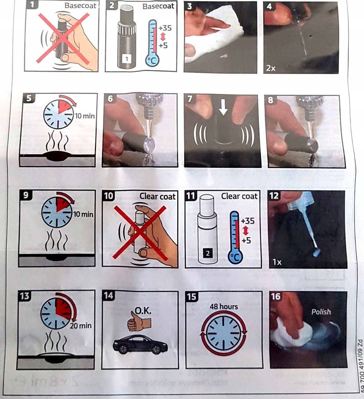 ZAPRAWKA KOLOR 676 RENAULT LAKIER NOIR NACRE EAN (GTIN) 771143196409