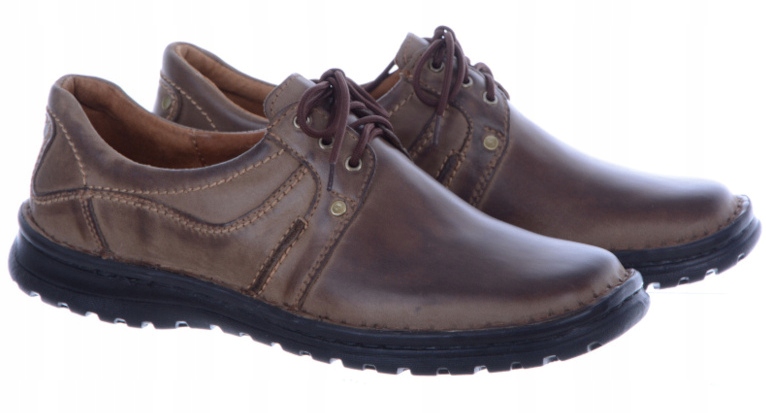 Pánské polobotky šněrovací kožené Pl cappuccino 43
