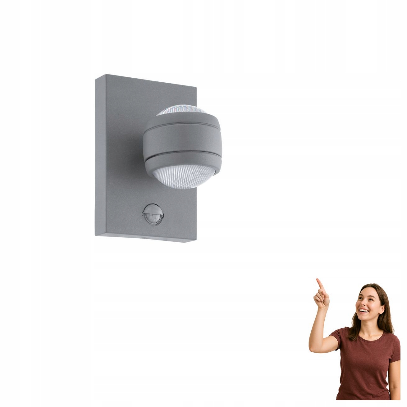 Venkovní Led nástěnné svítidlo 2x3,7W se senzorem Sesimba 1 96019 Eglo