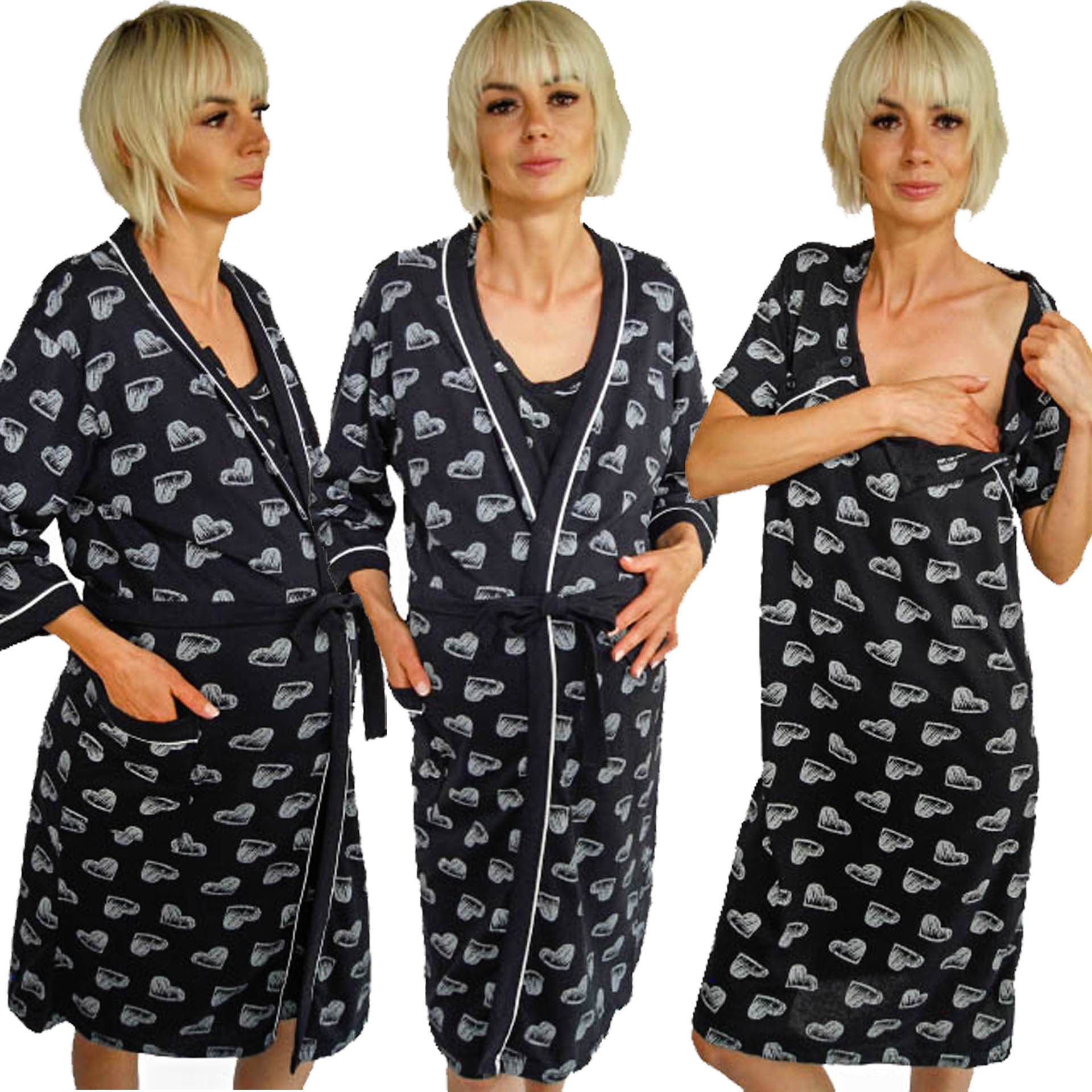 ZESTAW KOSZULA I SZLAFROK DO SZPITALA PORODU XXL Marka Inna marka