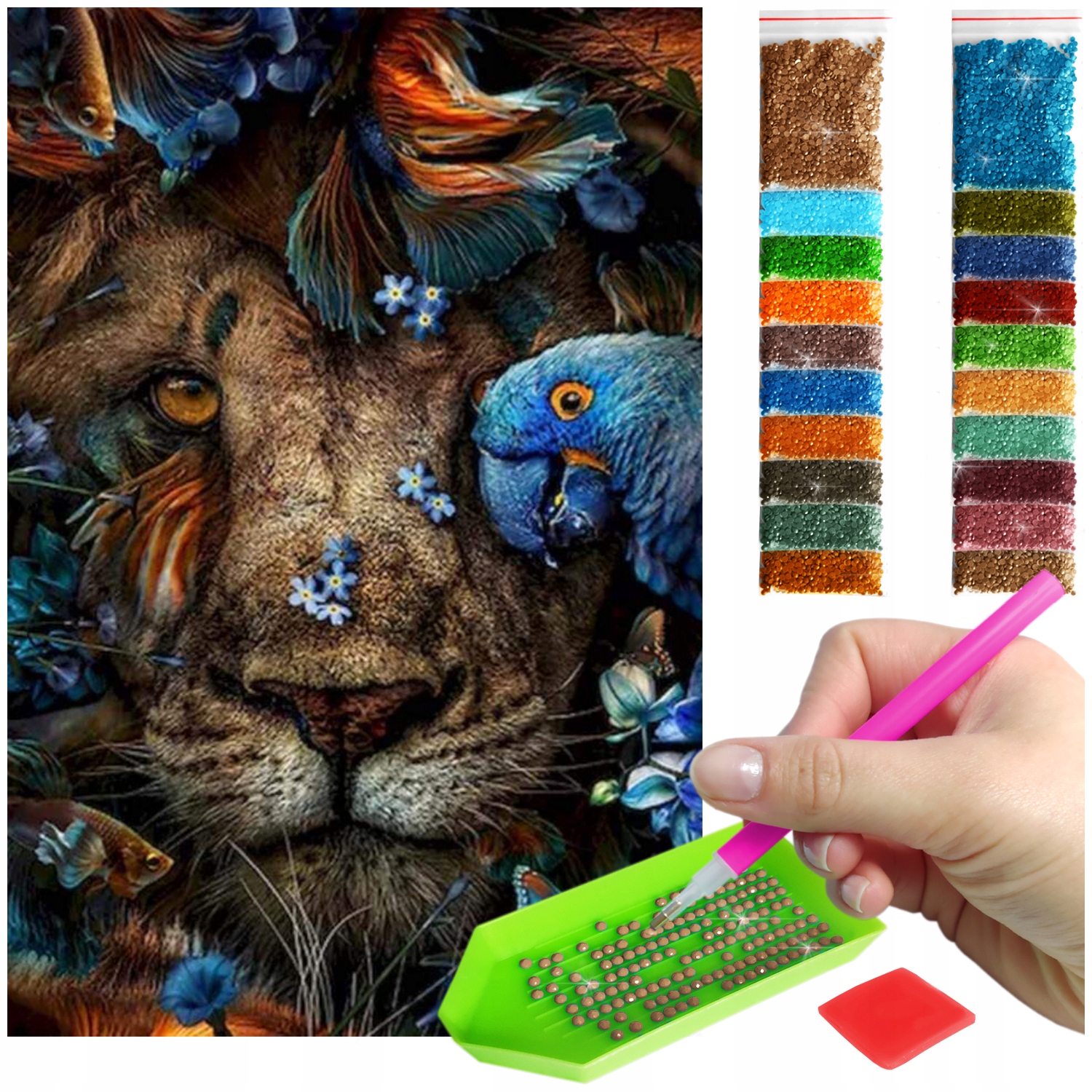 Haft Diamentový Velký 60x40cm Diamond Painting Mozaika Diamentové Příslušenství