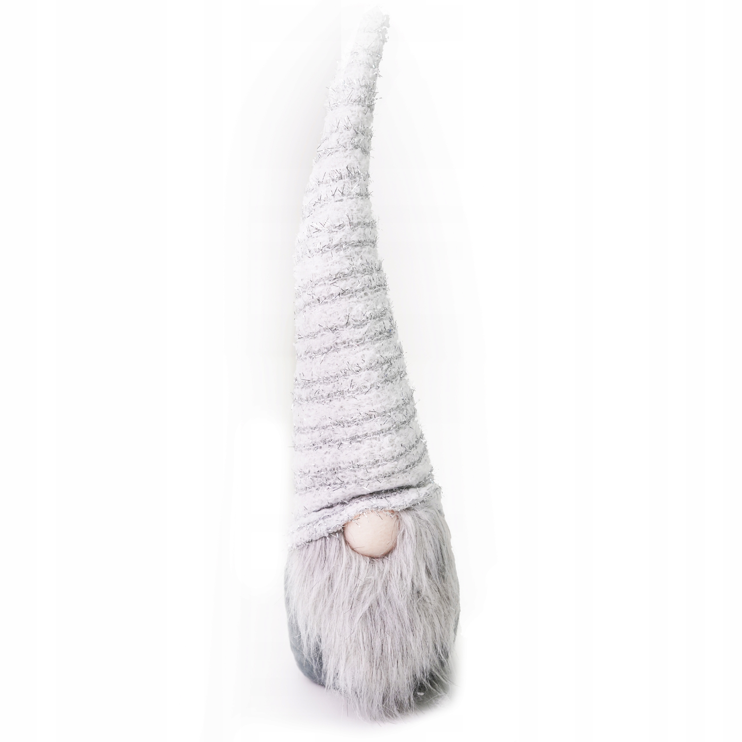 SKRZAT ŚWIĄTECZNY ŚWIECĄCY NOS 42CM DUŻY BIAŁY