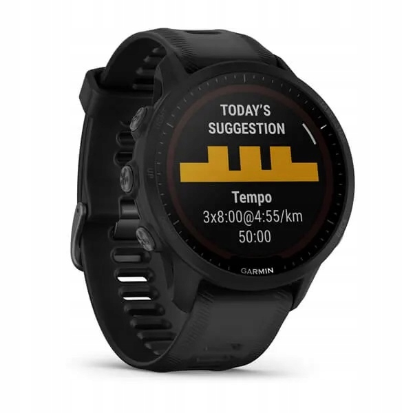 GARMIN FORERUNNER 955 Solar smartwatch zegarek Kolor dominujący czarny