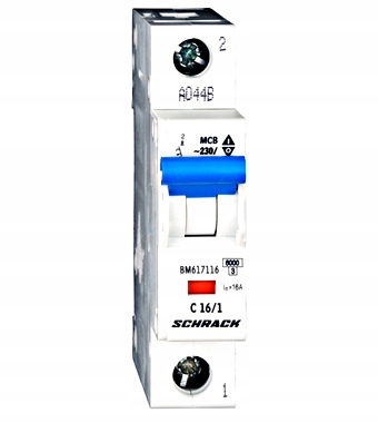 

Wyłącznik instalacyjny Schrack 6kA C 16A BM617116
