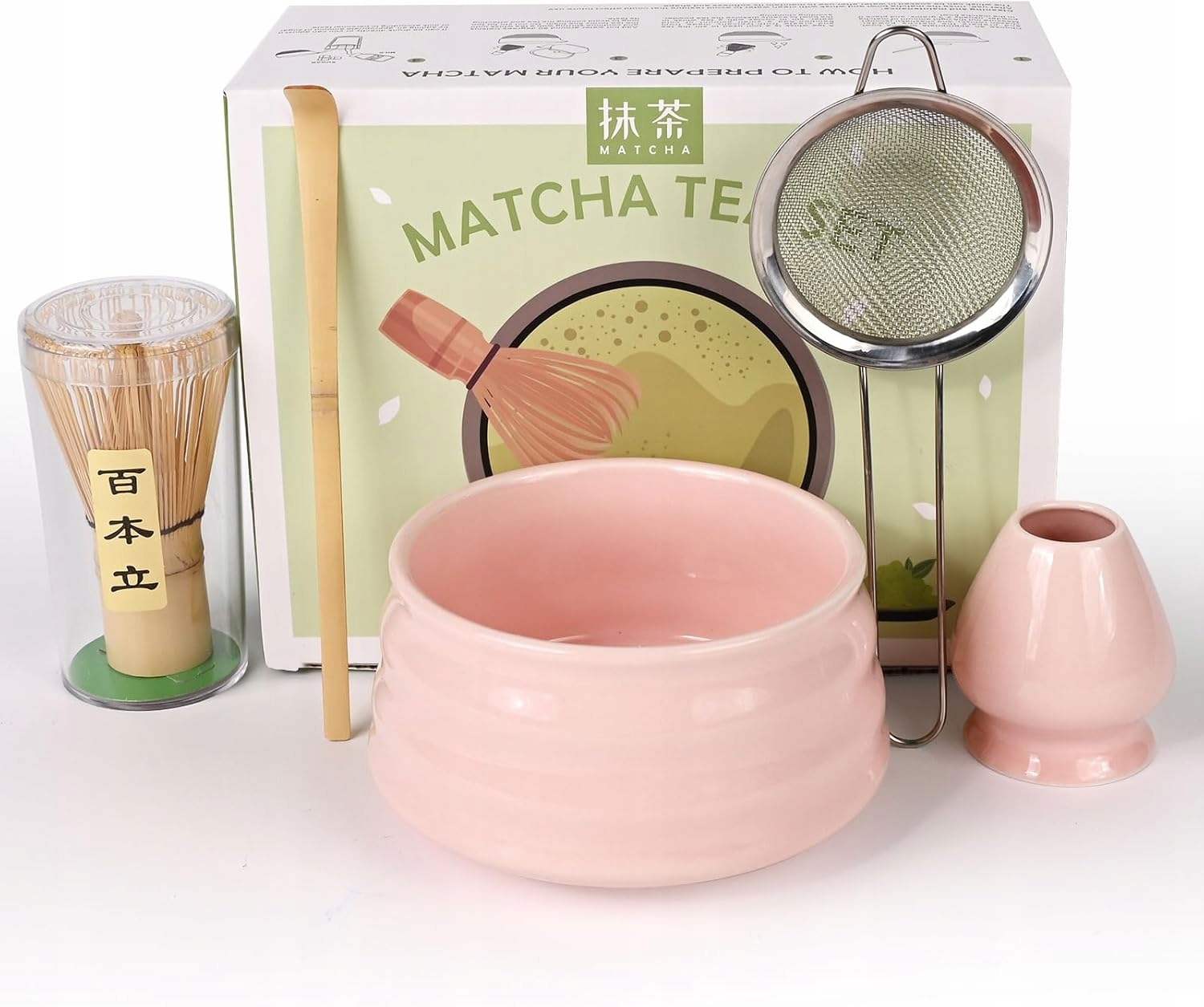 Levně Sada Na Čaj Matchy Kompletní Dárek Pro Milovníka 5 Prvků