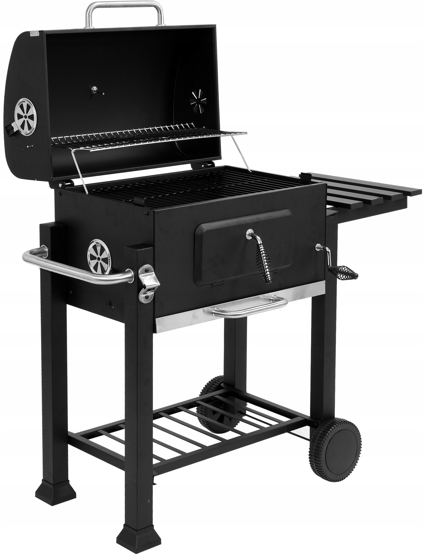 Grill węglowy Lund Deluxe na kółkach ruszt 57x37cm