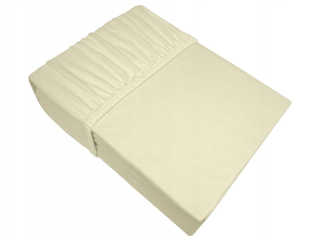 

Prześcieradło jersey z gumka 220x200 kremowe grube