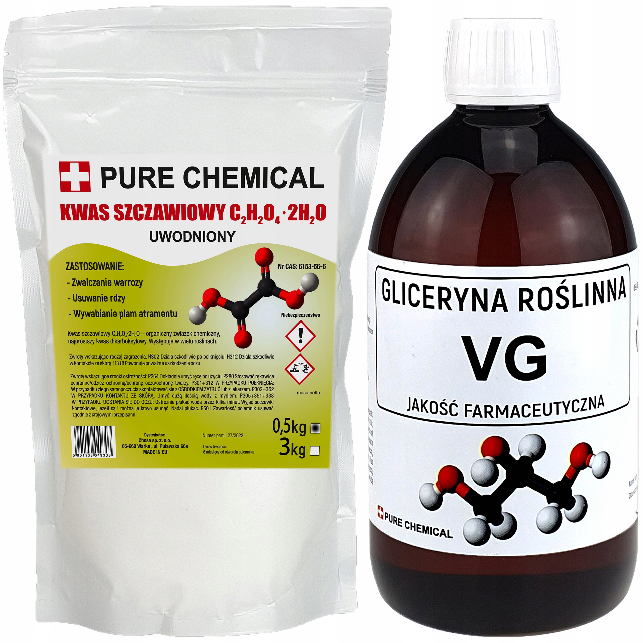 

Gliceryna 0,5 kg Kwas Szczawiowy 0,6 kg Warroza