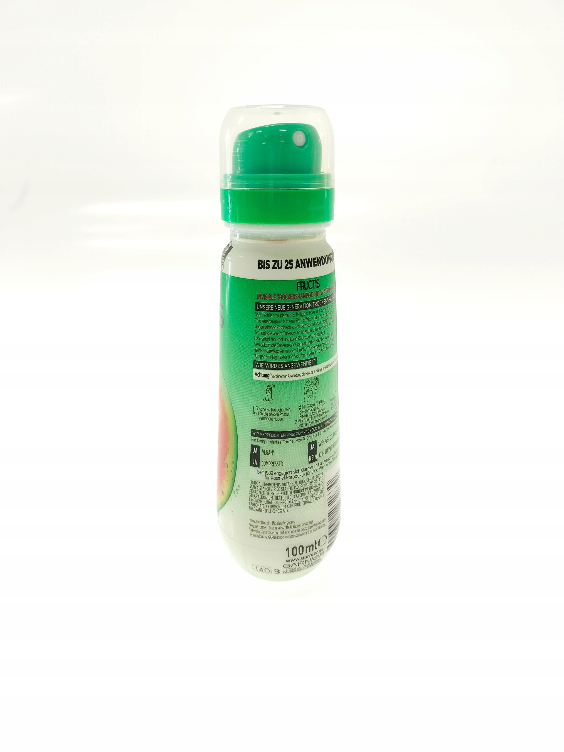 Garnier Fructis Watermelon Invisible Dry Shampoo Suchy szampon 100 ml Waga 0 g