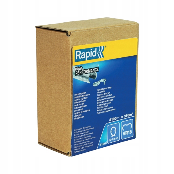 Spony pro uchycení pletiva k sloupkům Rapid VR16 balení 3190 ks