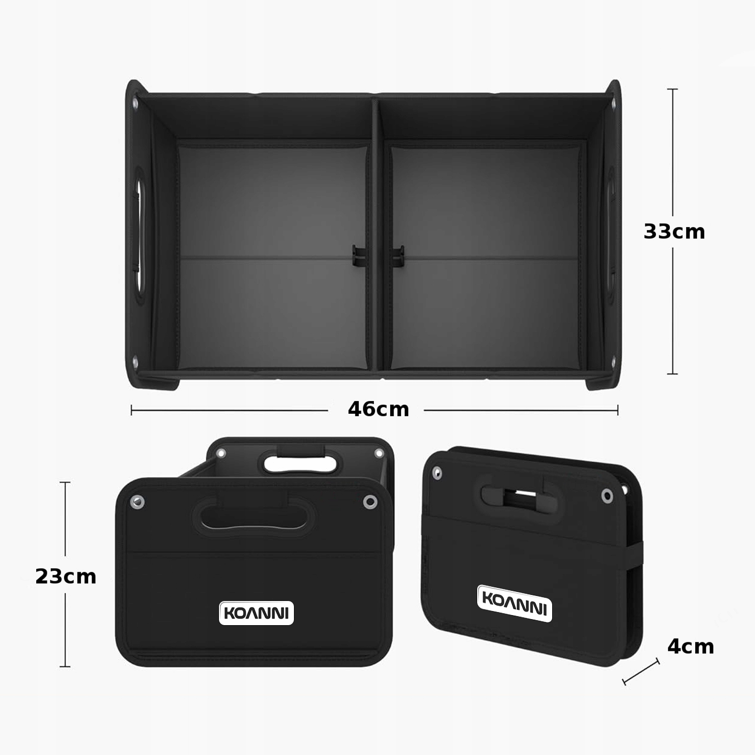 SKŁADANY ORGANIZER DO BAGAŻNIKA SAMOCHODU AUTA KUFER TORBA DUŻY USZTYWNIONY Producent inny