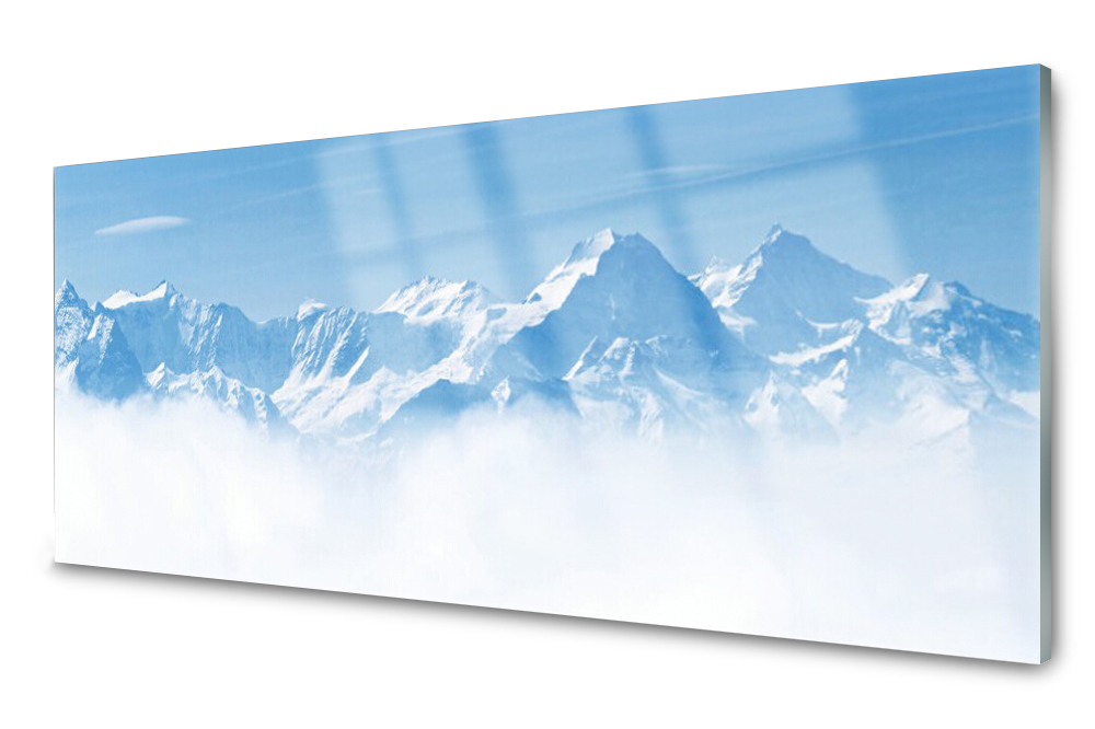 Sklenený panel do kuchyne Hory Hmla 125x50