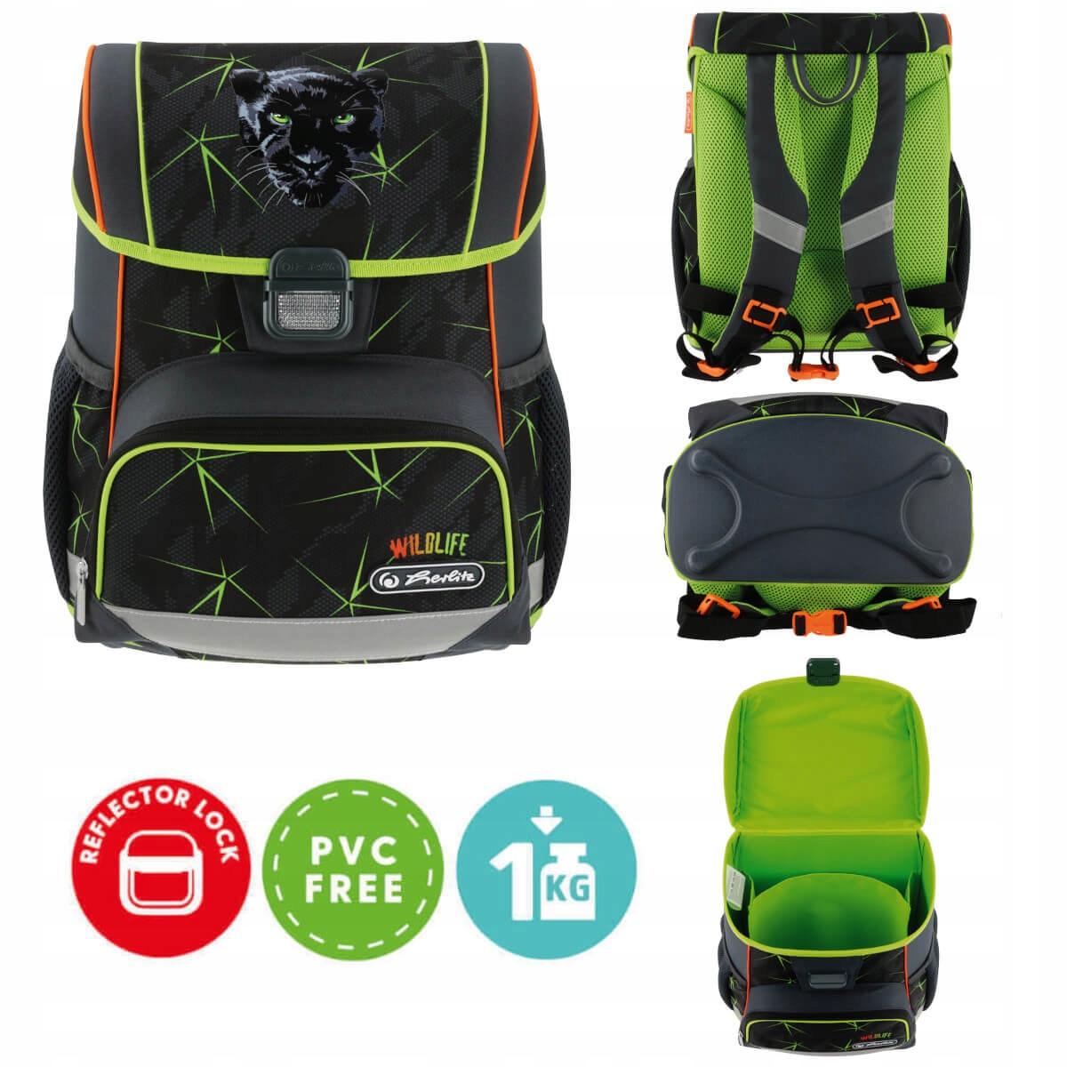 Tornister plecak szkolny Loop Wild Life czarna pantera 6-9lat HERLITZ Marka Herlitz