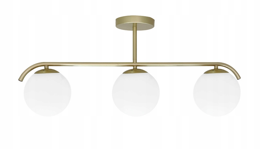 Amadeo lampa sufitowa mosiężny 3x40W E14 klosz biały 33-35424