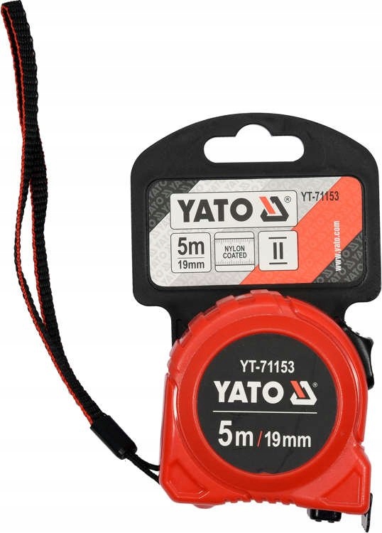 Miara zwijana stalowa 5m x 19mm YATO YT-71153 nylon ABS klasa II