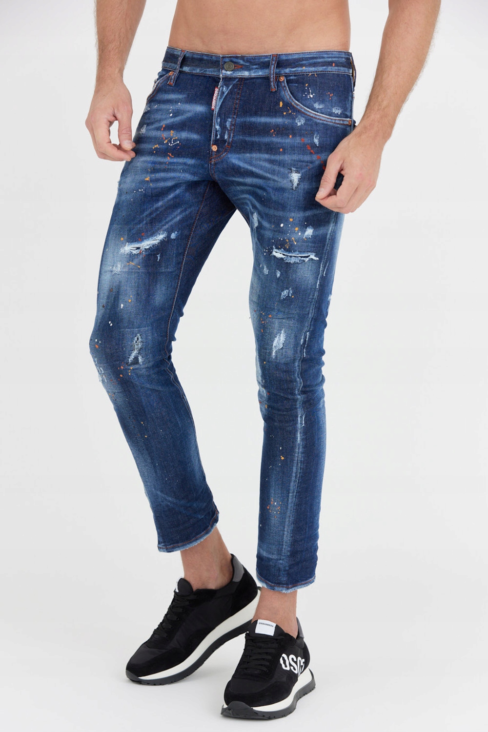 DSQUARED2 Granatowe jeansy SEXY TWIST JEAN 50 14435683297 - Allegro.pl
