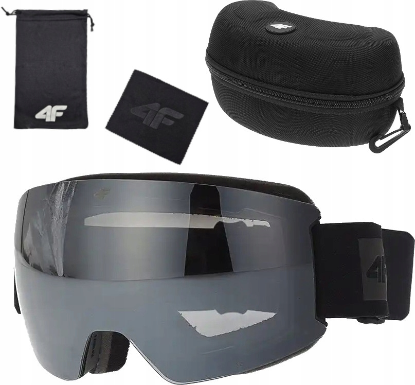 Gogle narciarskie 4F GOGU063 czarny 20S