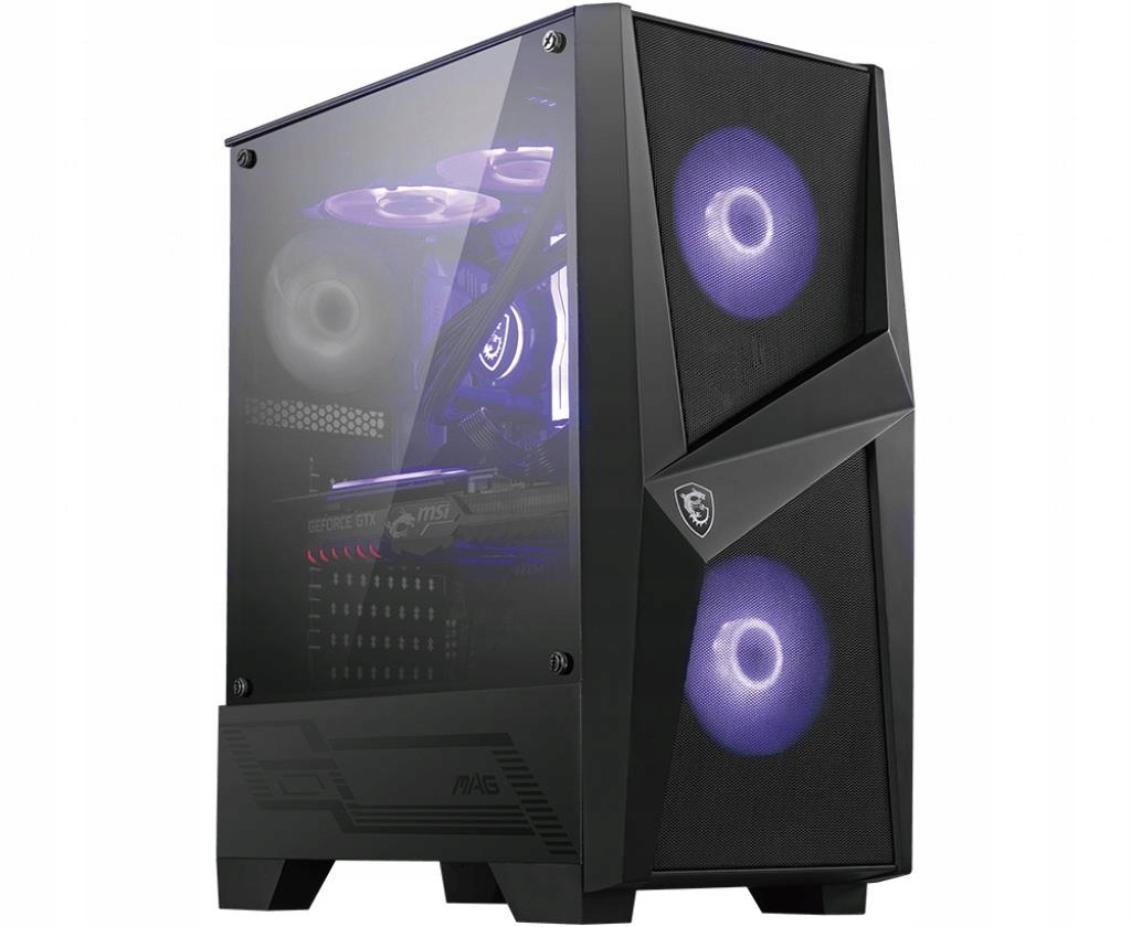 Msi Mag Forge 100M Midi-Tower čierny, Rgb, Atx