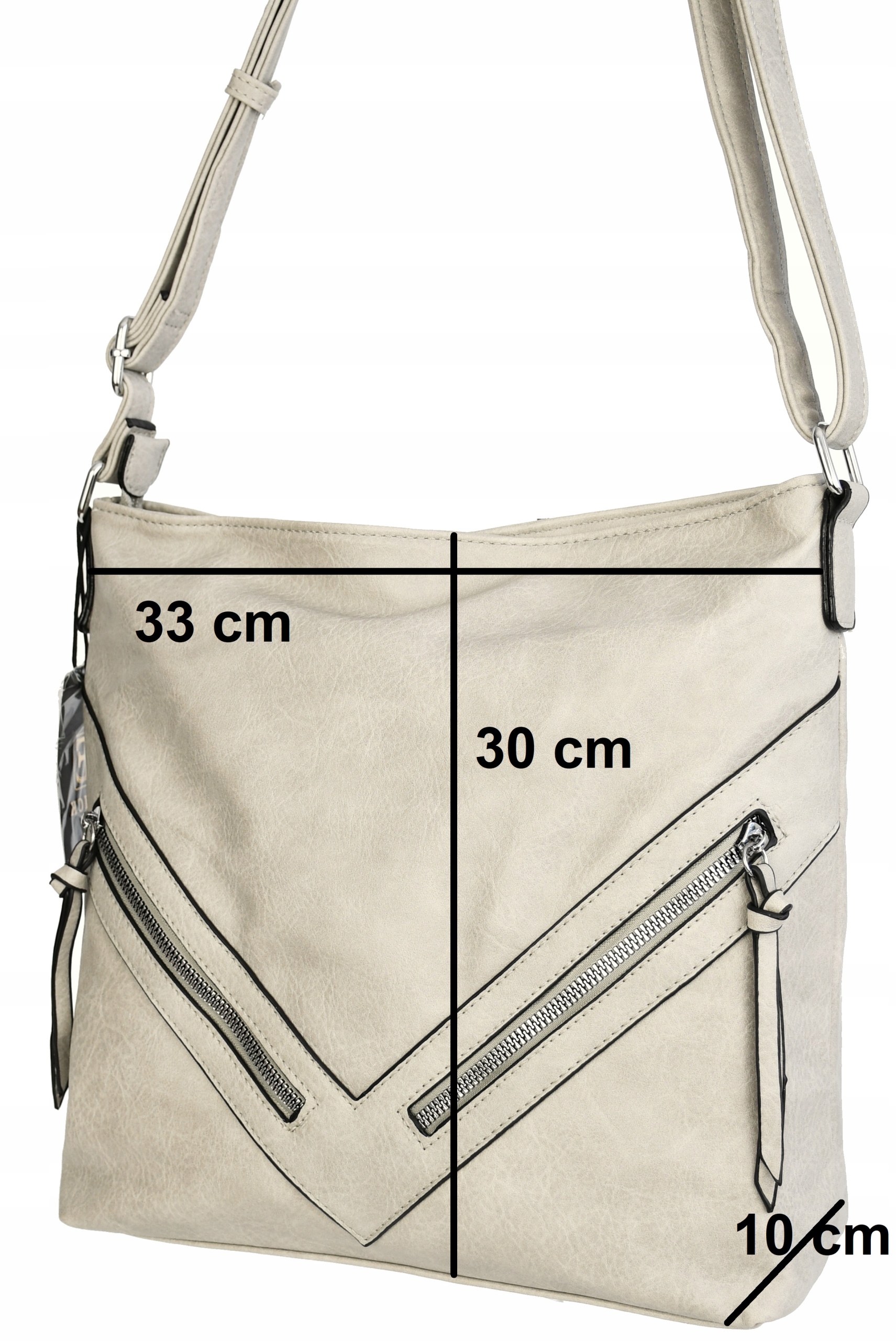 TOREBKA LISTONOSZKA damska miękka worek na ramie torebki długi pasek Wielkość mała (nie mieszcząca A4)