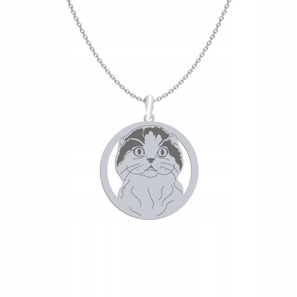 Stříbrný náhrdelník s kočkou ze Skotska 925 Řetízek Šperky Gravírování