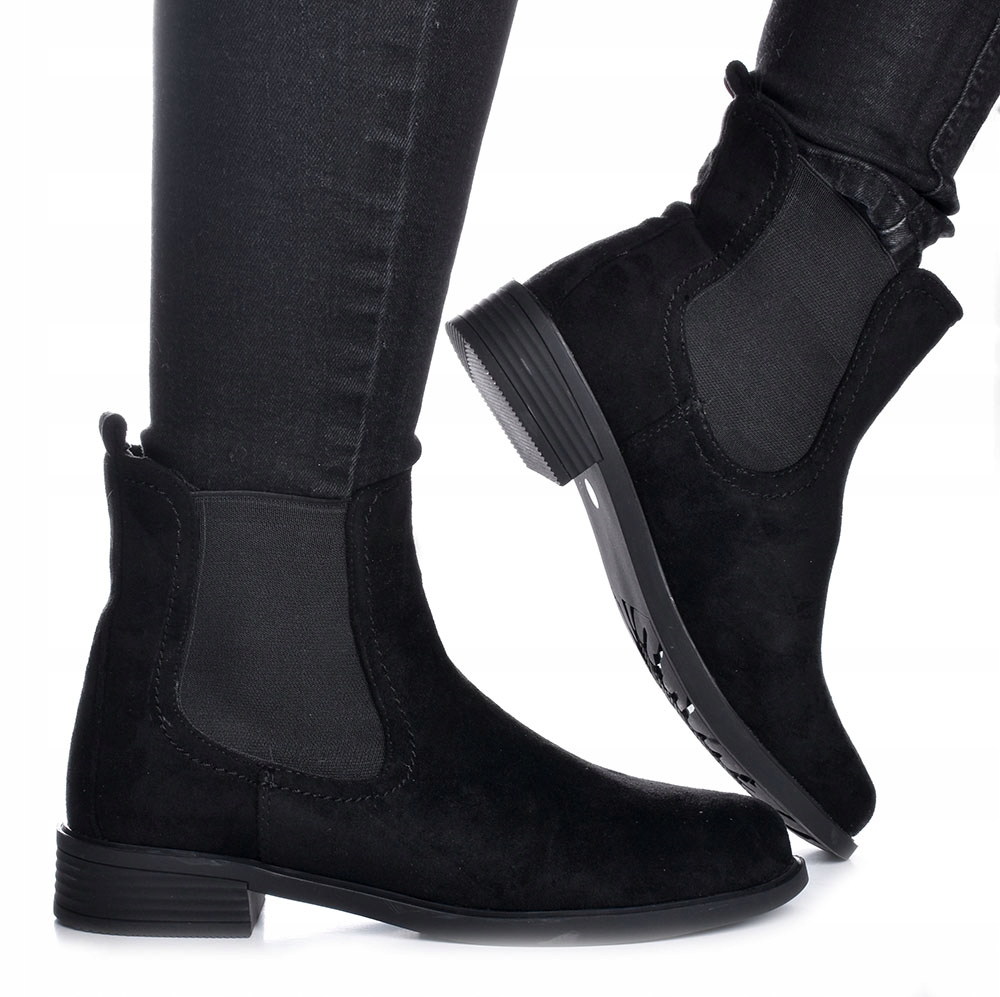 

Buty Damskie Botki Sztyblety Czarne Rose r.39