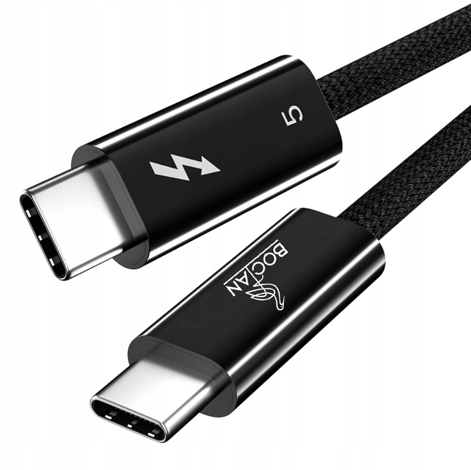 Kabel Thunderbolt 5 Usb-c 2m 120Gb/s 240W Nylon Chip Intel Usb 4