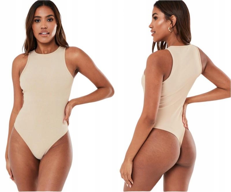 C1I006 MISSGUIDED__MH3 BODY BEZ RĘKAWÓW PRĄŻKI_XXS Dekolt okrągły