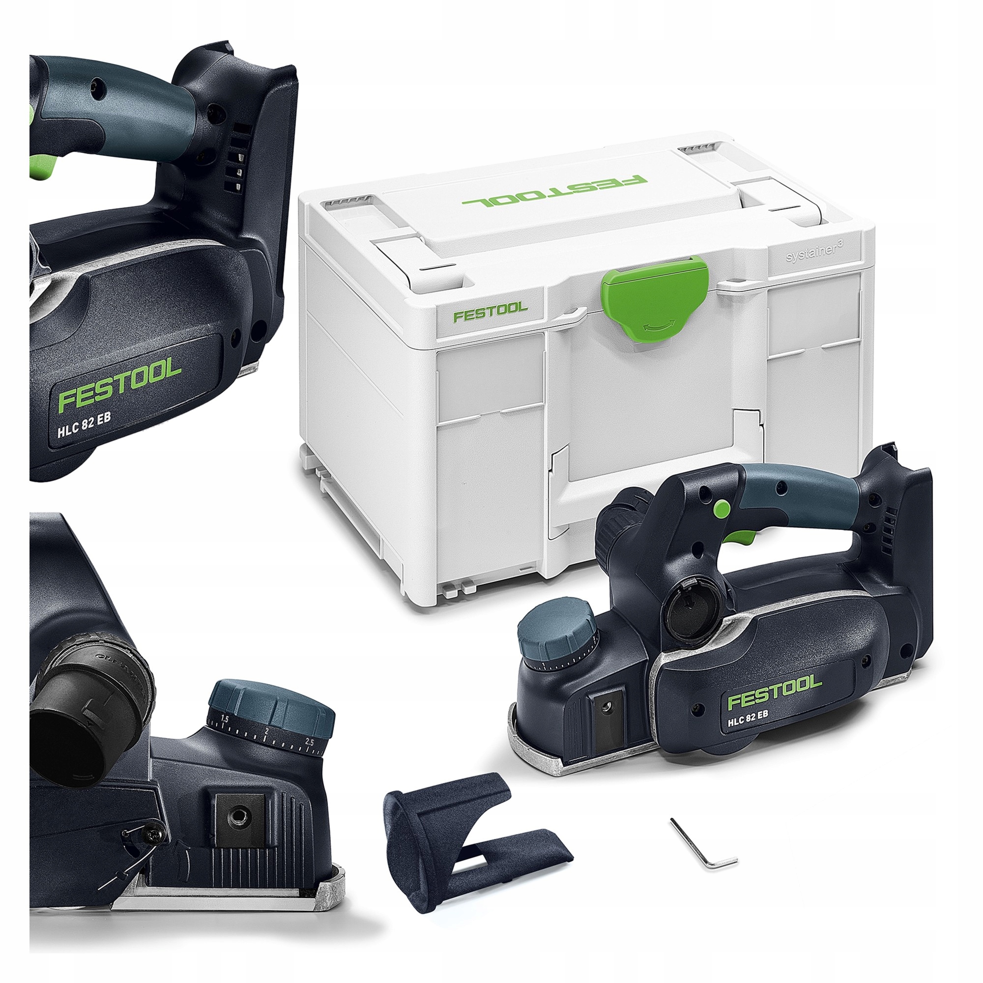 Zestaw Festool Hlc 82 Eb strug 2x BP18 Li 5 szybka ładowarka Sca 16 Led