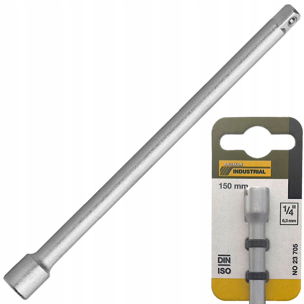 Proxxon Przedłużka do grzechotki nasadek 1/4 cala 150mm długa solidna 23705