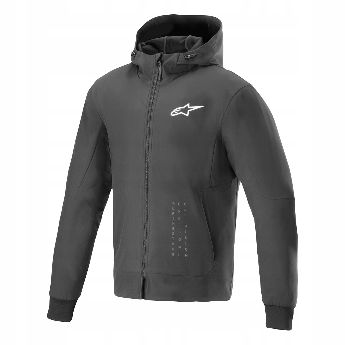 Motocyklová Mikina S Kapucňou Alpinestars Radium Tech Black S