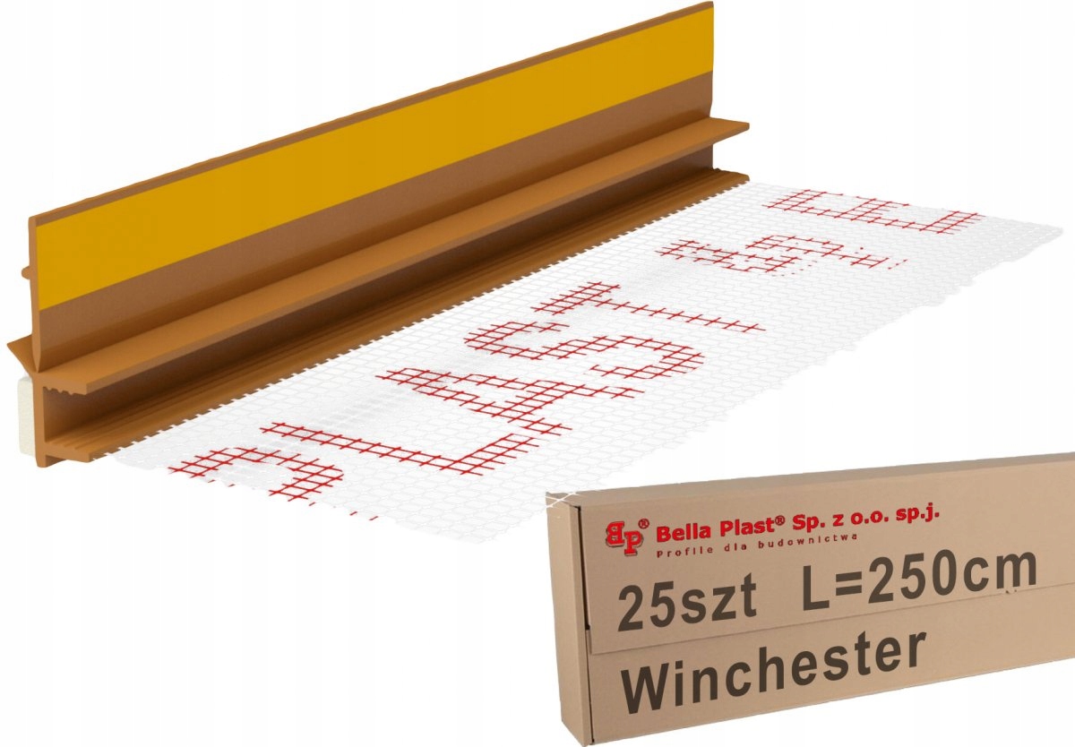 

25x Listwa okienna Apu siatka 6/3 2,5m winchester