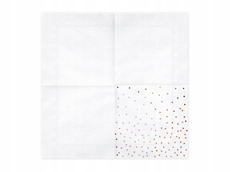 Serwetki KROPKI różowe złoto panieński urodziny 20 Marka Party Deco