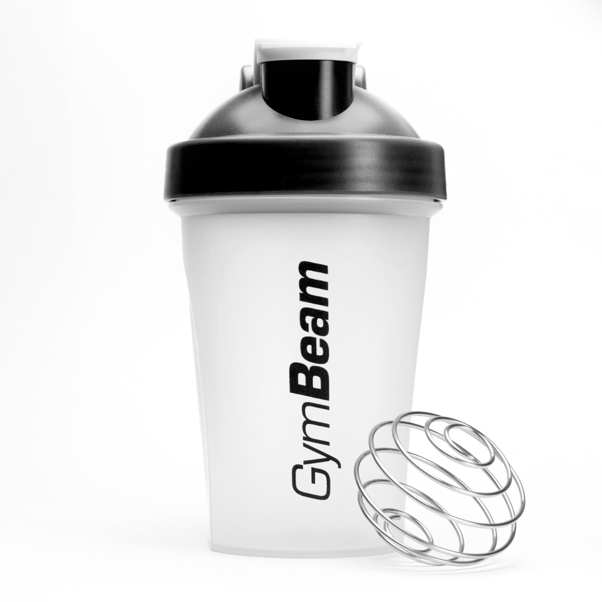 Szejker Blend Bottle Przezroczysto-czarny Dla Sportowców 400ML GymBeam