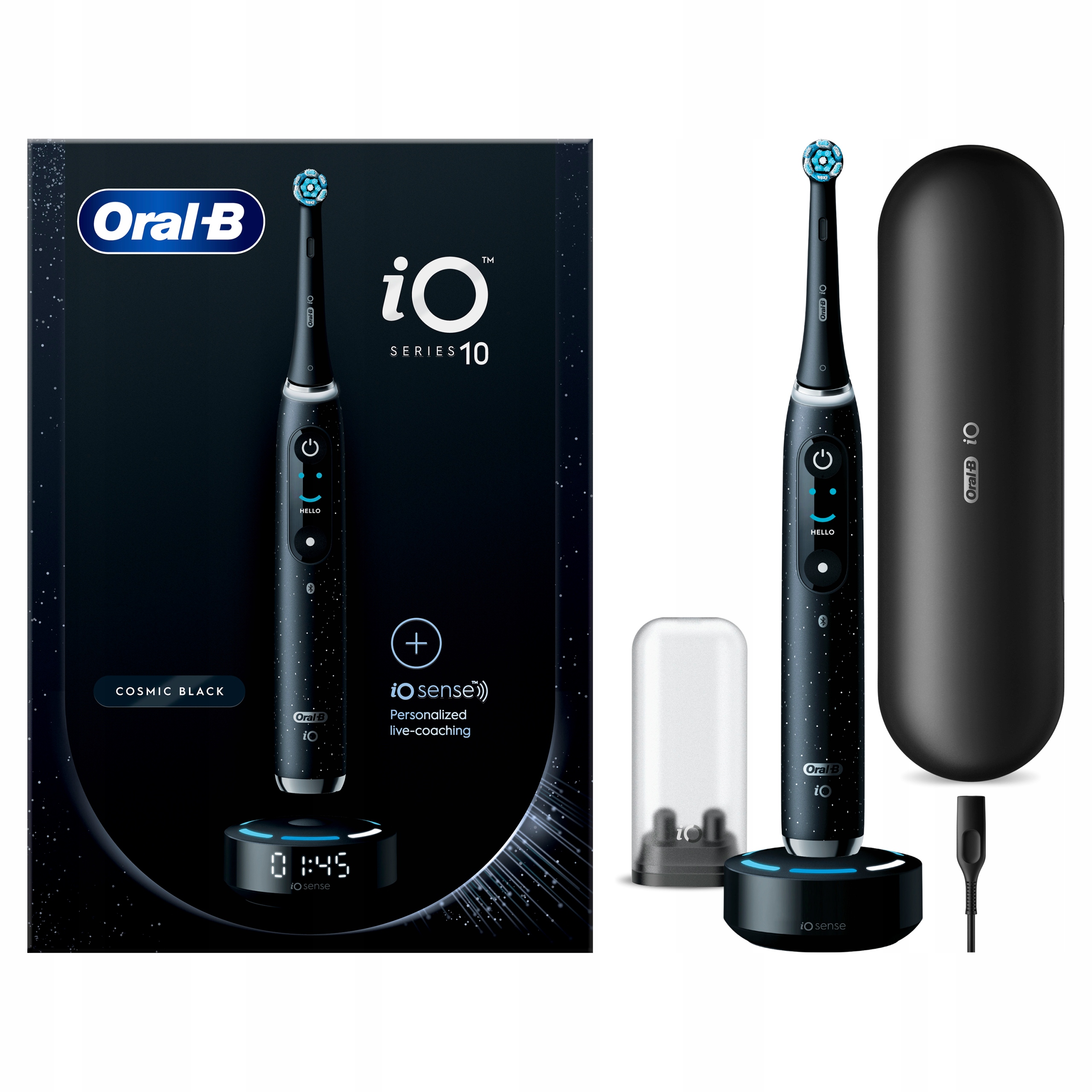 Szczoteczka elektryczna magnetyczna Oral-B iO10 black z etui do ładowania