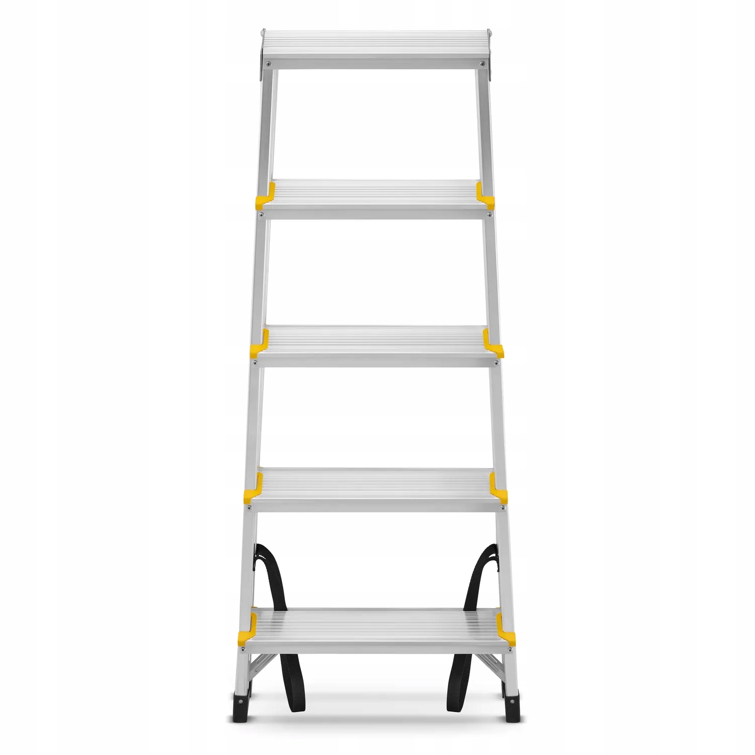 Drabina aluminiowa domowa dwustronna składana HIGHER 2x5 stopni taboret podnóżek schodek — 18