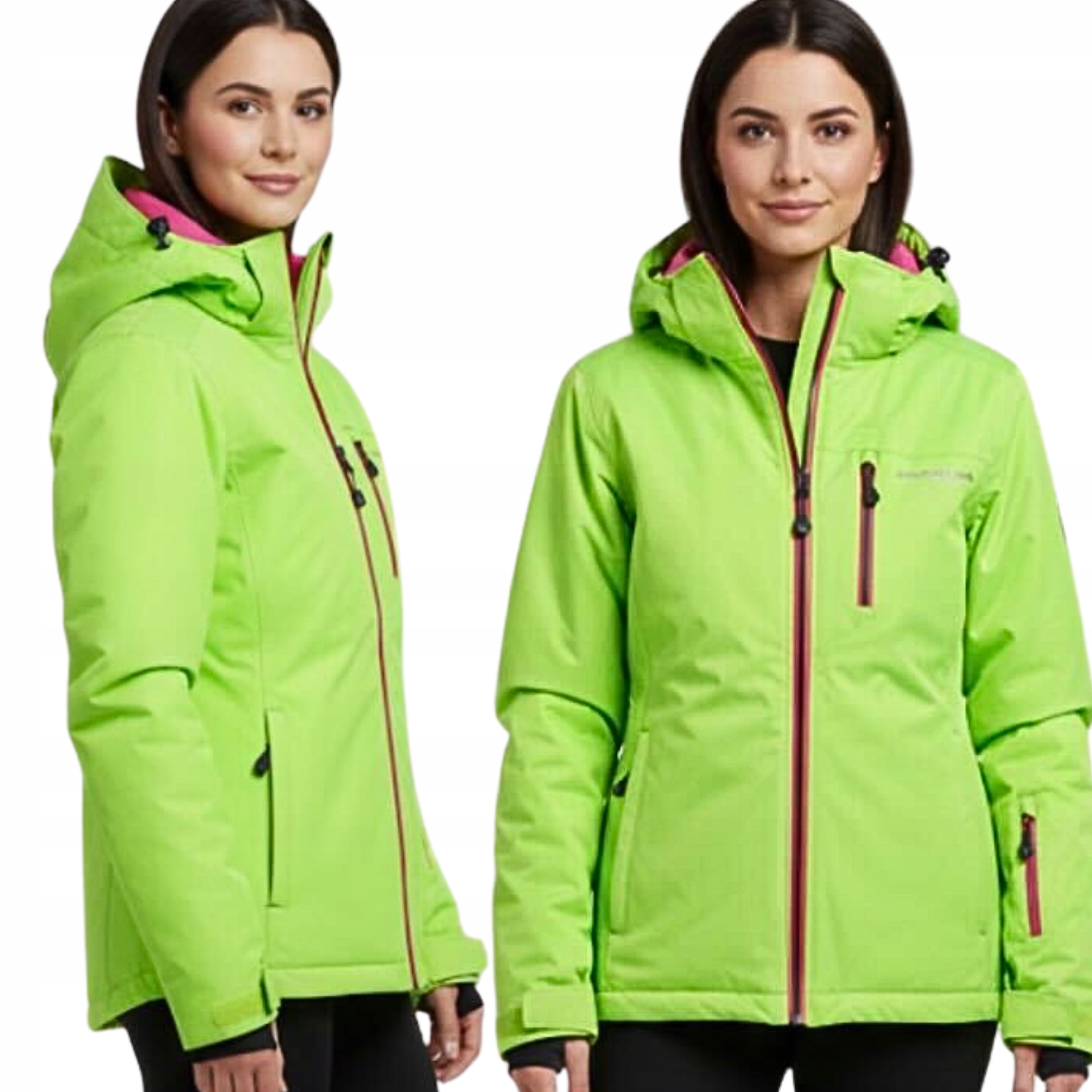 Kurtka Damska Softshell Windstopper Sport Kaptur Rozpinana Zielona 36 S 107