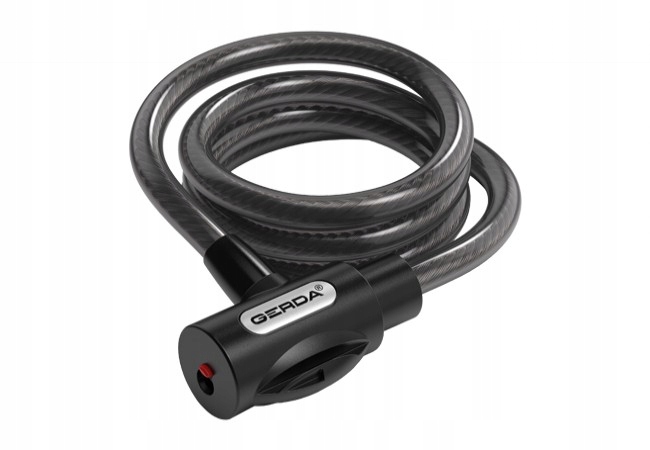 Zapięcie rowerowe linka Flex 1200/12V korpus okrągły, czarny