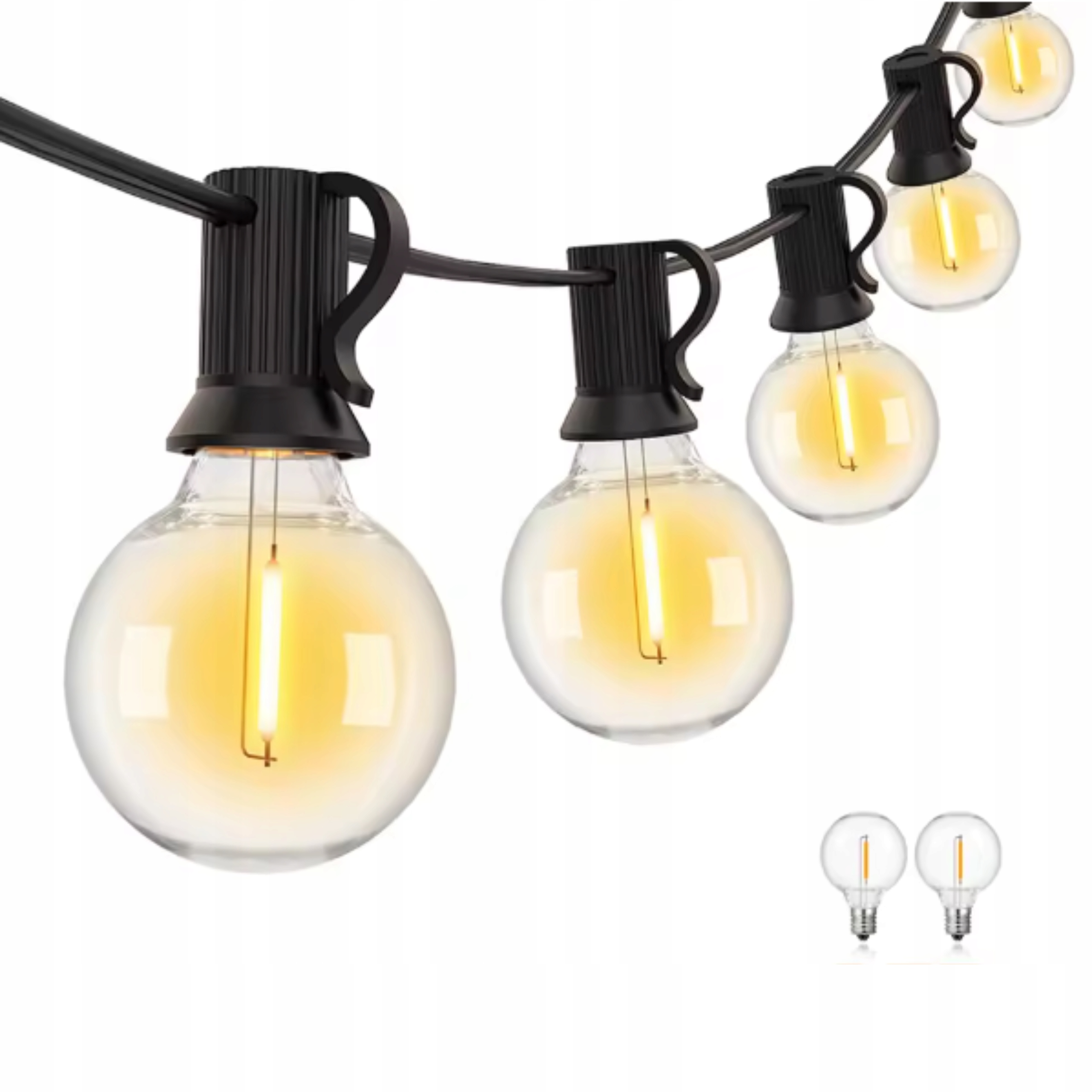 Led světelná zahradní girlanda pro venkovní použití Na Terasu do zahrady 10 m, 15 žárovek