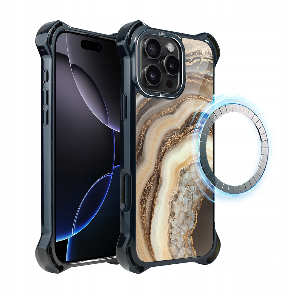 Pouzdro pro iPhone 16 Pro Max Ibizu DropGuard Ultra s MagSafe, Medový achát