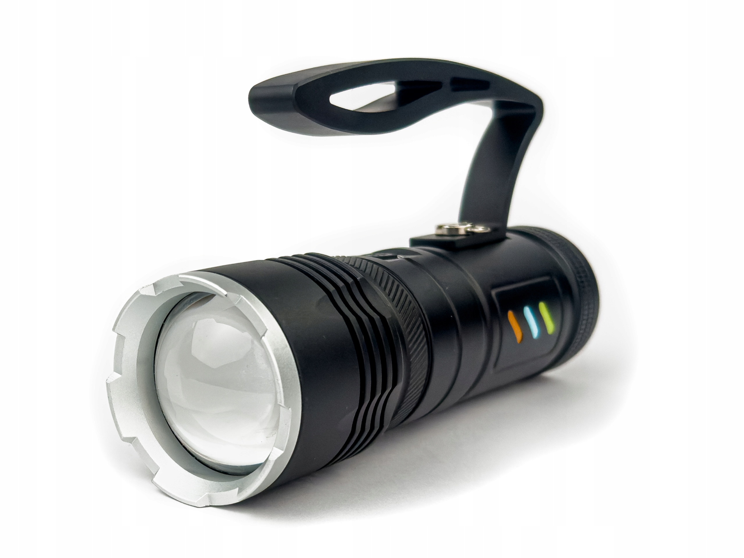 Turbo Moc- Latarka Led White Laser Red Dalekosiężna 7000mAh PowerBank 1900m