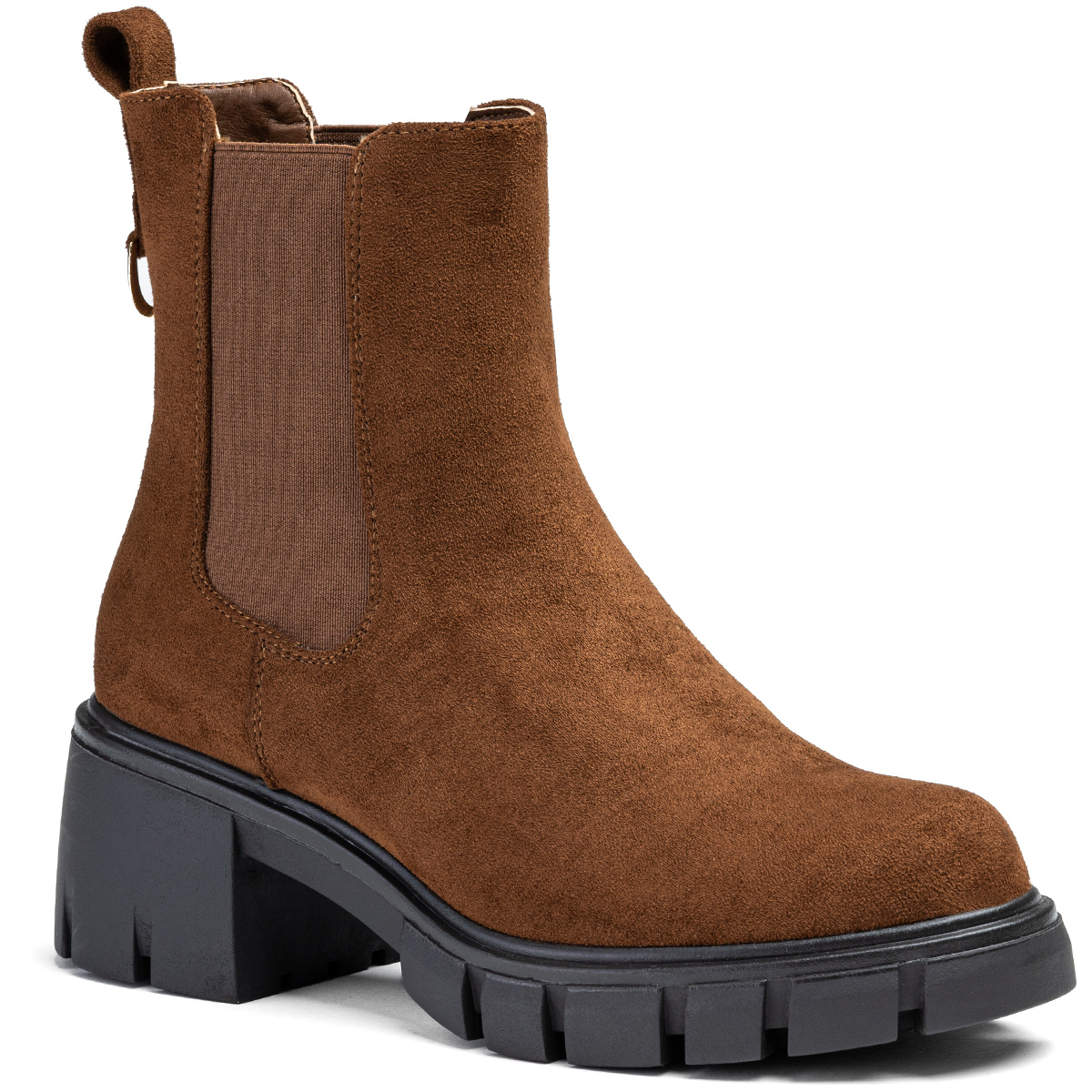 Kotníkové Boty na podpatku Pohodlné camelové lehké boty Wojtyłko 39