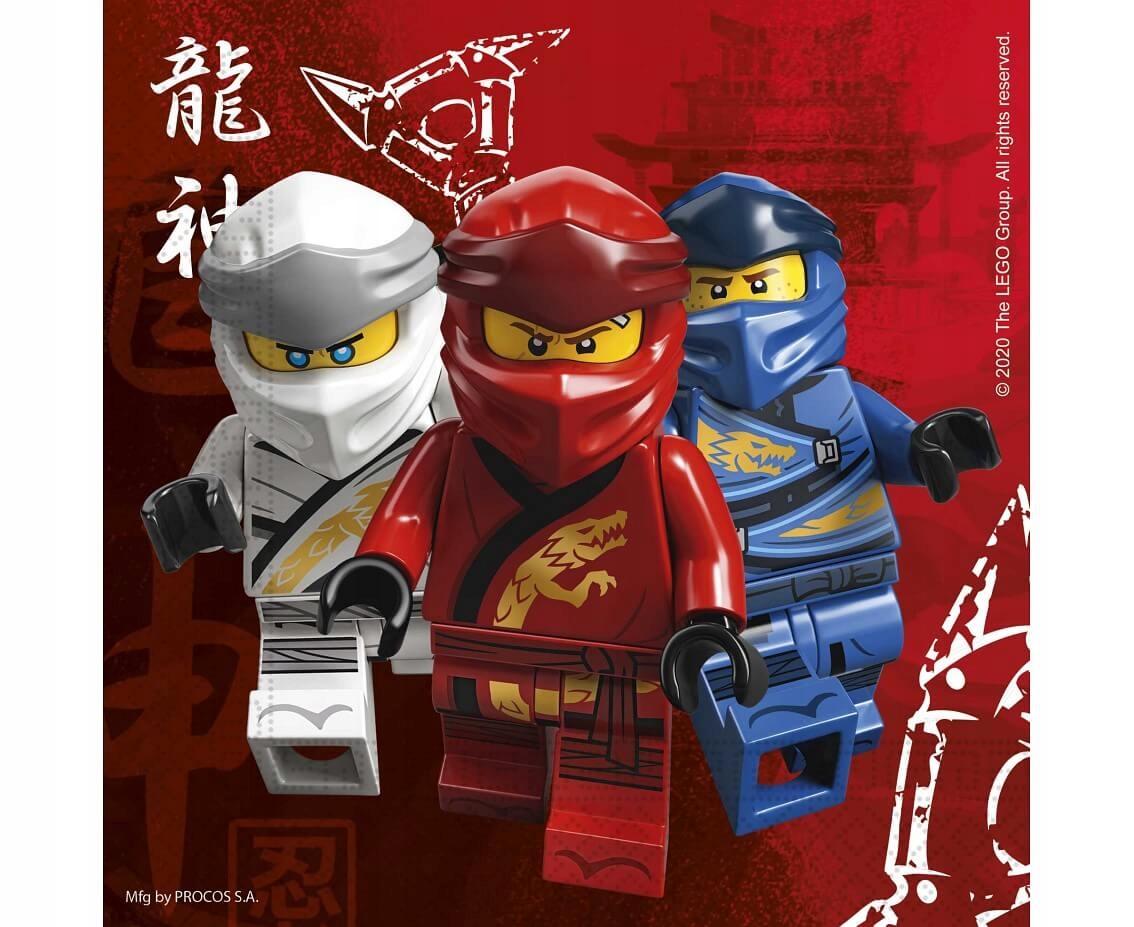 

Serwetki papierowe Lego Ninjago 33x33 cm, 16 szt