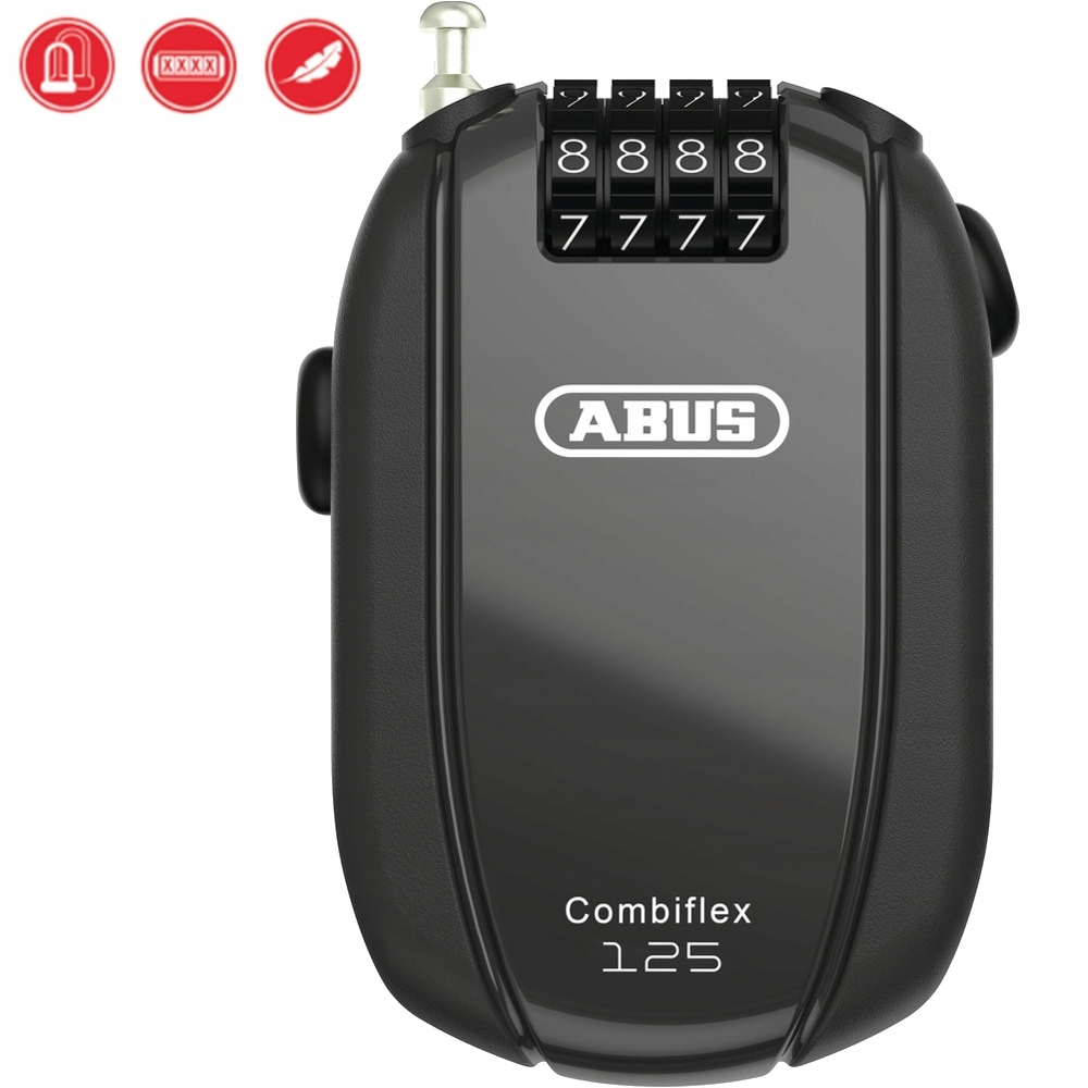 Zapięcie szyfrowe Abus Combiflex Rest 105 black
